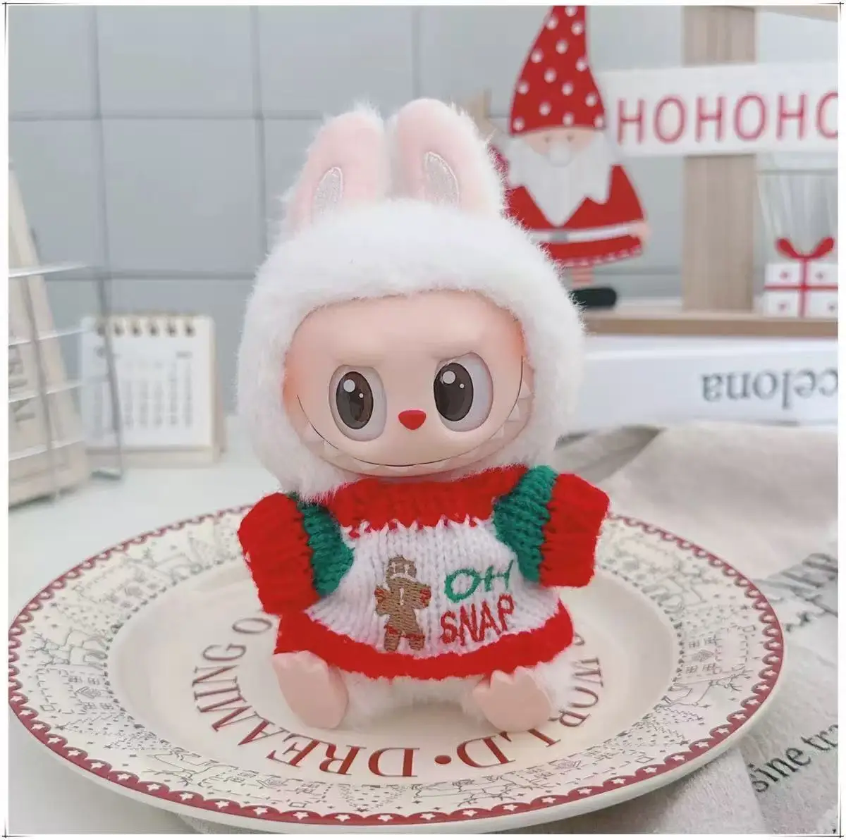 

Mini Doll'S Clothes Outfit Accessories For Korea Kpop Exo Labubu Idol V1 V2 Christmas Cookie Man Sweater Hat New Year Clothes