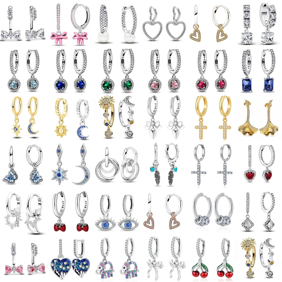 

Модные посеребренные серьги-кольца с бабочкой, вишней, клубникой, круглые серьги-подвески в форме сердца для женщин, ювелирные изделия своими руками