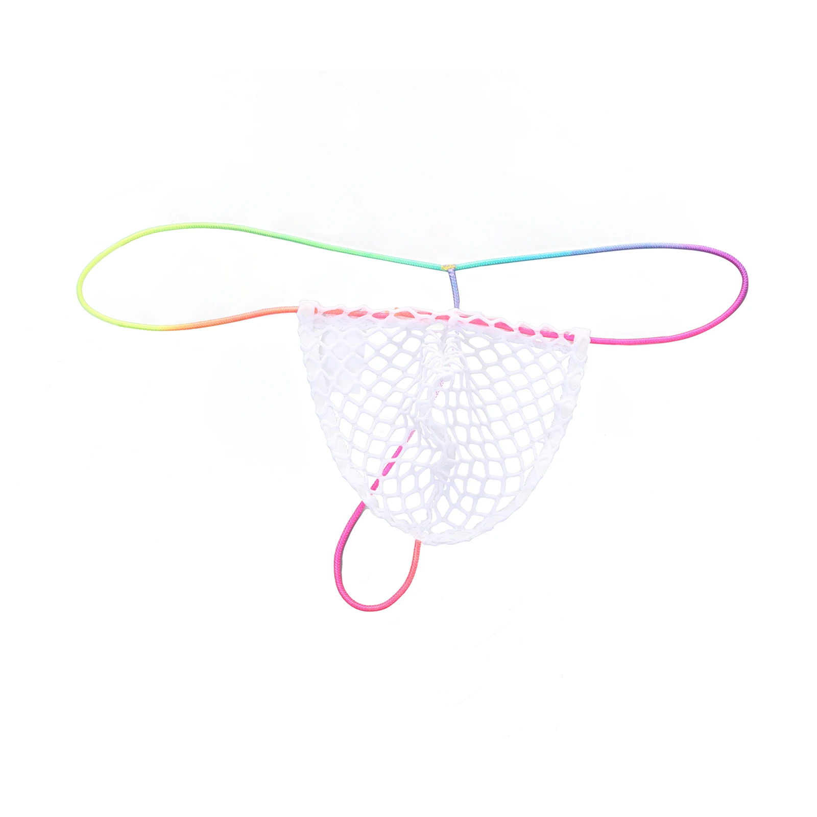 Męskie stringi seksowna bielizna siateczkowa G-string majtki męskie hombre niski stan woreczek na penisa majtki siateczkowe prześwitujące ażurowe erotyczna bielizna