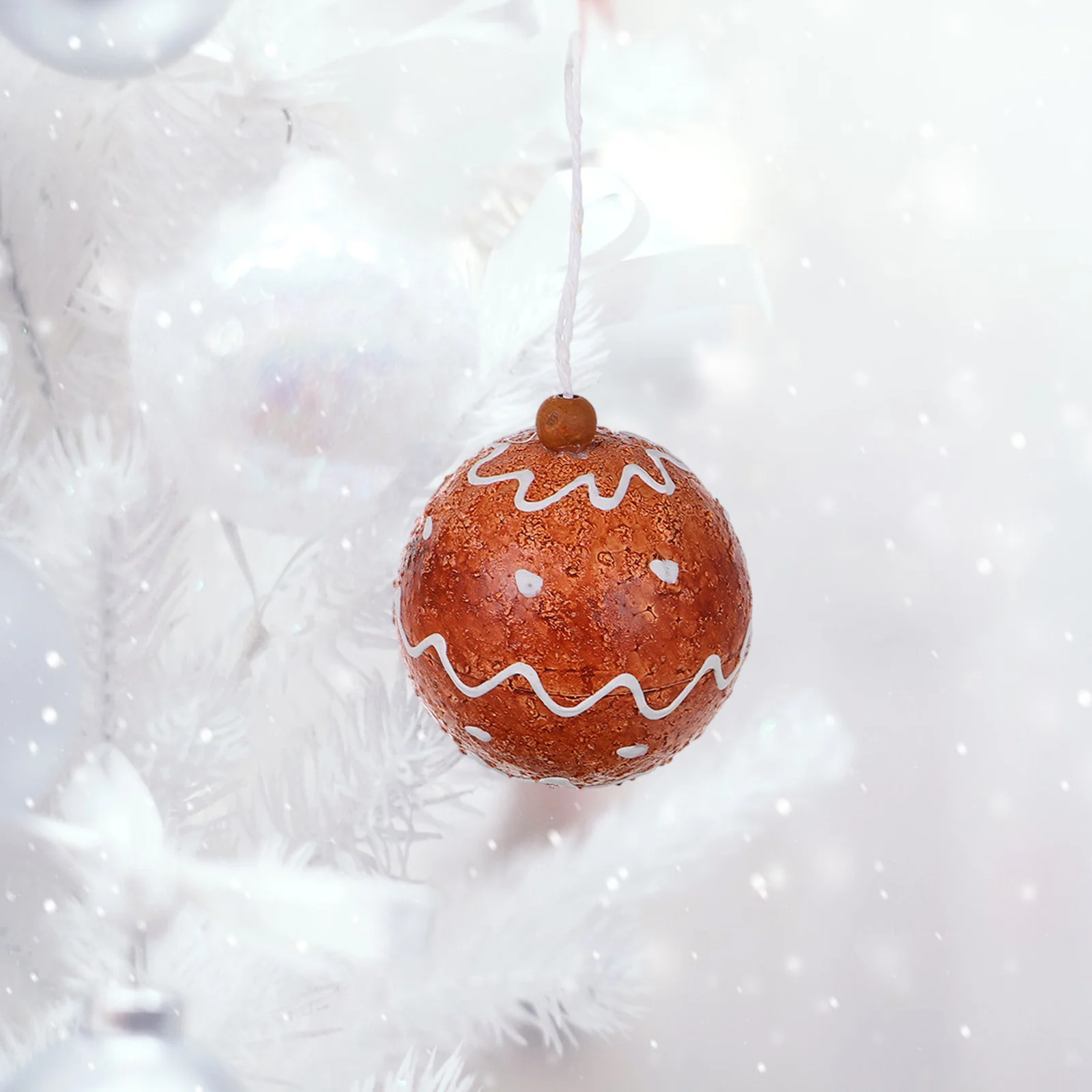 

6Pcs Holiday Ball Ornaments Christmas Tree Decoration Set Handpainted Foam Hanging Candy Balls for Festive Display