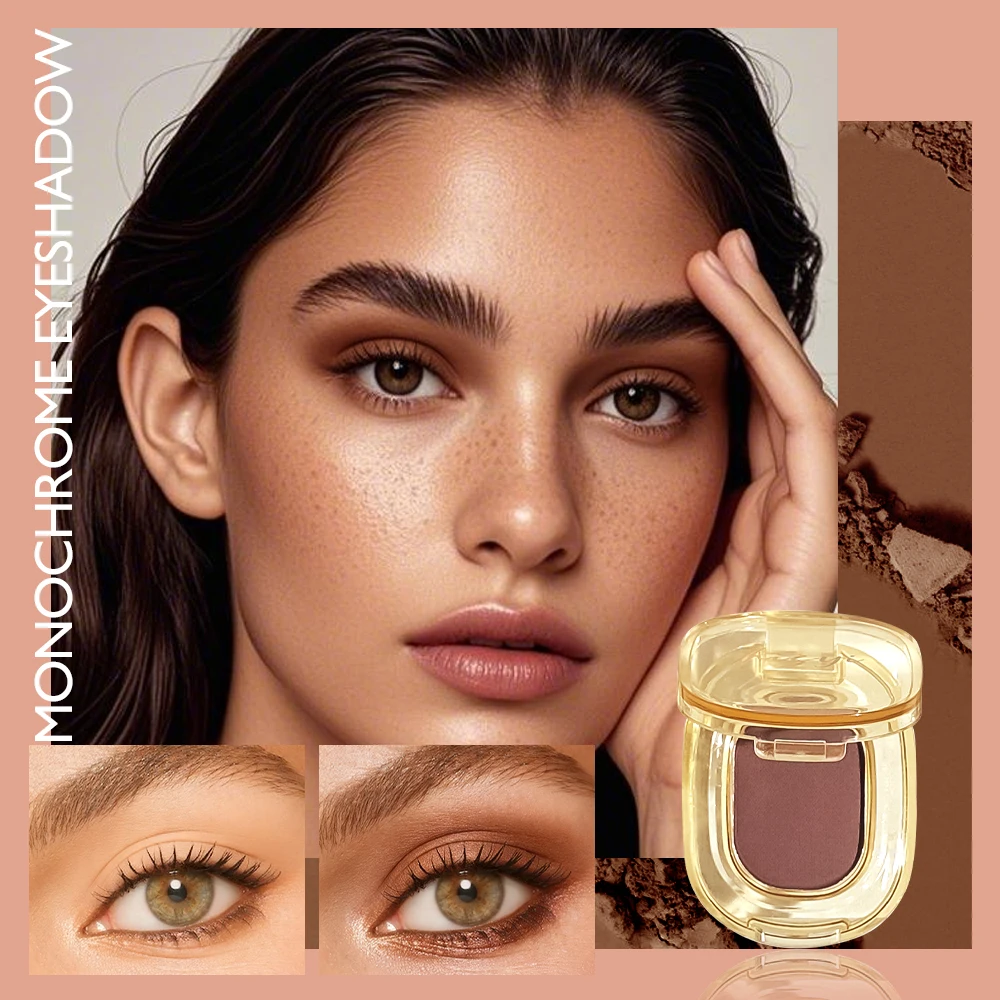 ظلال عيون فردية غير لامعة - بني لتفتيح العين وإخفاء الوجه، مقاومة للماء تدوم طويلاً، سهلة المزيج متعددة المظهر، عيد الميلاد والشتاء