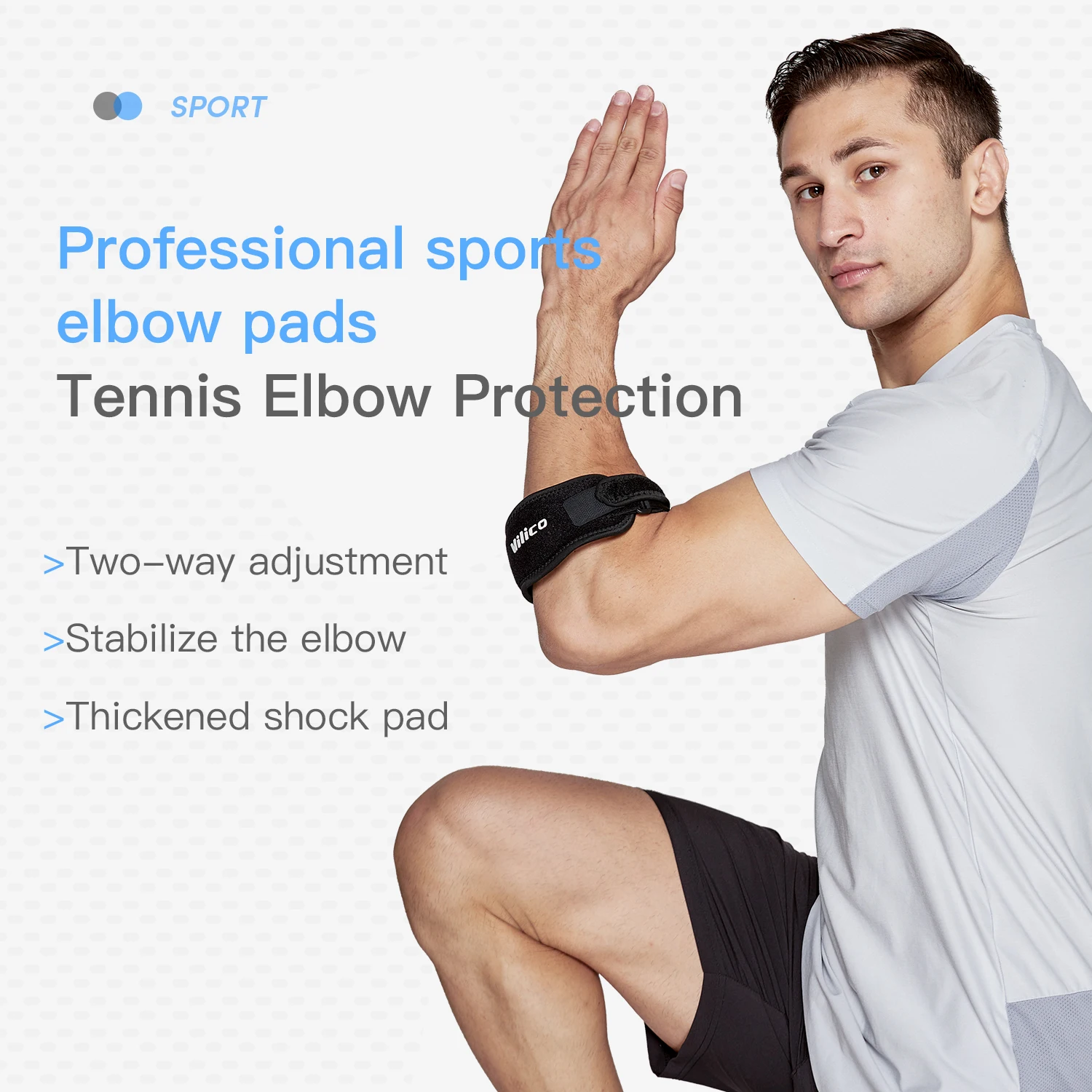 1 PCS Elbow Protection Strap Elbow Soft Cushion Support Strap Knee Support Basketball Tennis Badminton Epicondylitis Elbow Pad