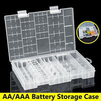 Clear Hard Plastic AA AAA C D 9V Battery Case Cover Holder Battery Storage Box Container For 2x 9V 4x D 8x AAA 10x AA Batteries