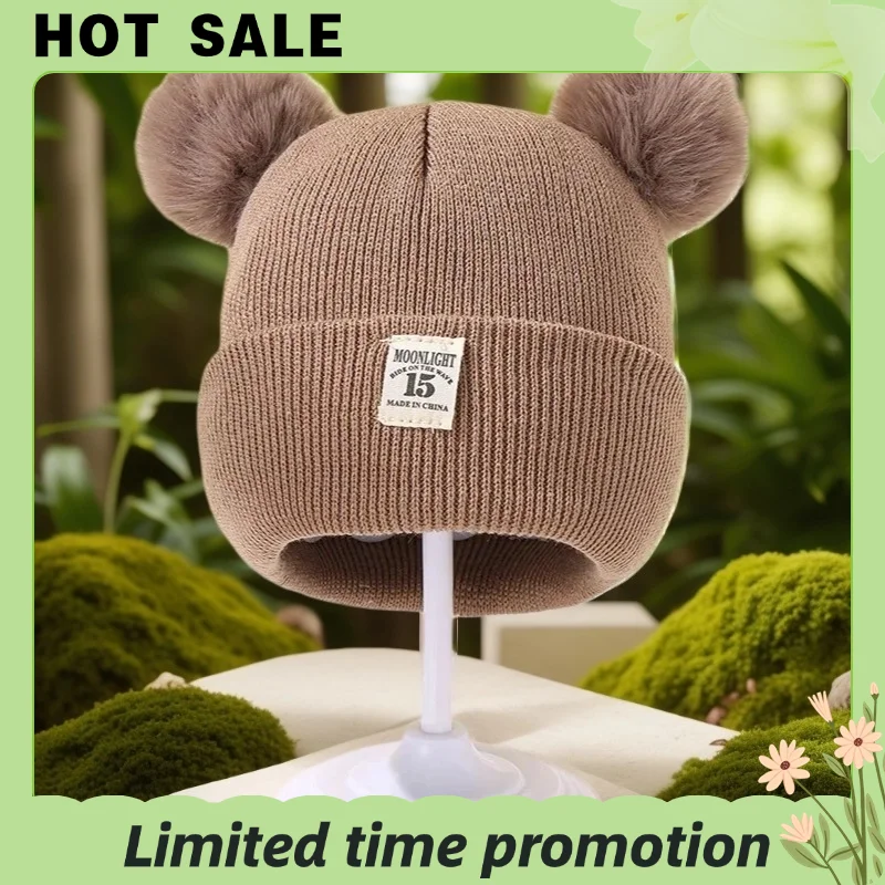 

Kids Pom Pom Beanie - Warm Winter Knit Hat for Boys & Girls, Soft Stretchy Baby Toddler Cap