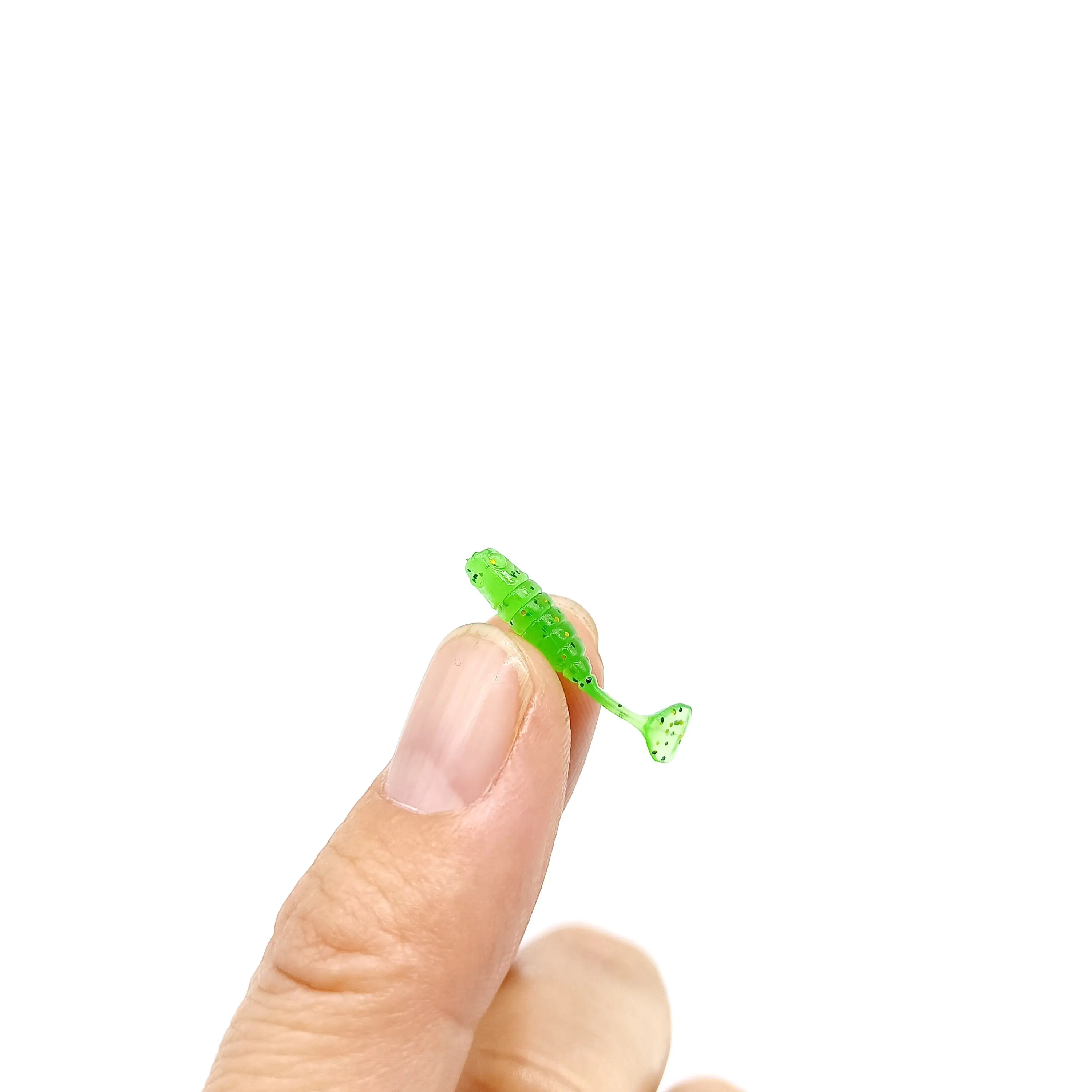 DUODUOYU 50PCS Mini T-tail Soft Fsihing Lures 0.2g/25mm Small Fish Artificial Bait Jig Wobblers Bass Pike Fishing Tackle – Detail 4