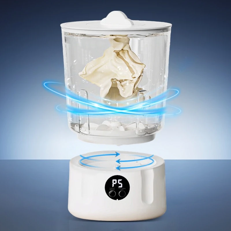 Double Cup Underwear Socks Washing Machine, Mini Portable Laundry Cup, Rechargeable Special Socks Washing Device 3840