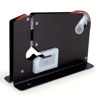 Sellador de cinta negra con recortadora, hoja afilada incorporada, sellador de bolsas de plástico transparente, 1 ud.