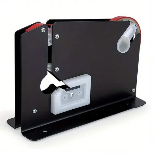Imagen 1 del producto Sellador de cinta negra con recortadora, hoja afilada incorporada, sellador de bolsas de plástico transparente, 1 ud.