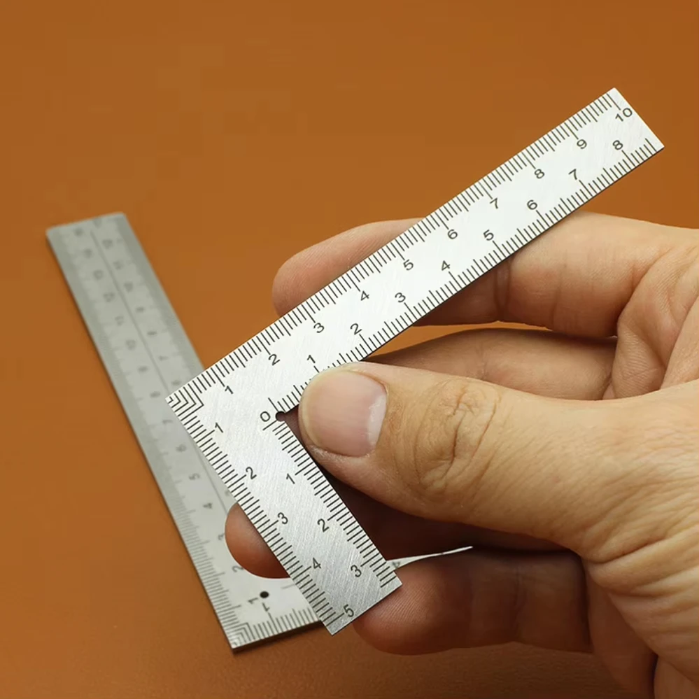 Hot Sale Mini Framing Ruler Measuring Layout Tool Stainless Steel Square Right Angle Ruler Precision For Building Framing Gauges