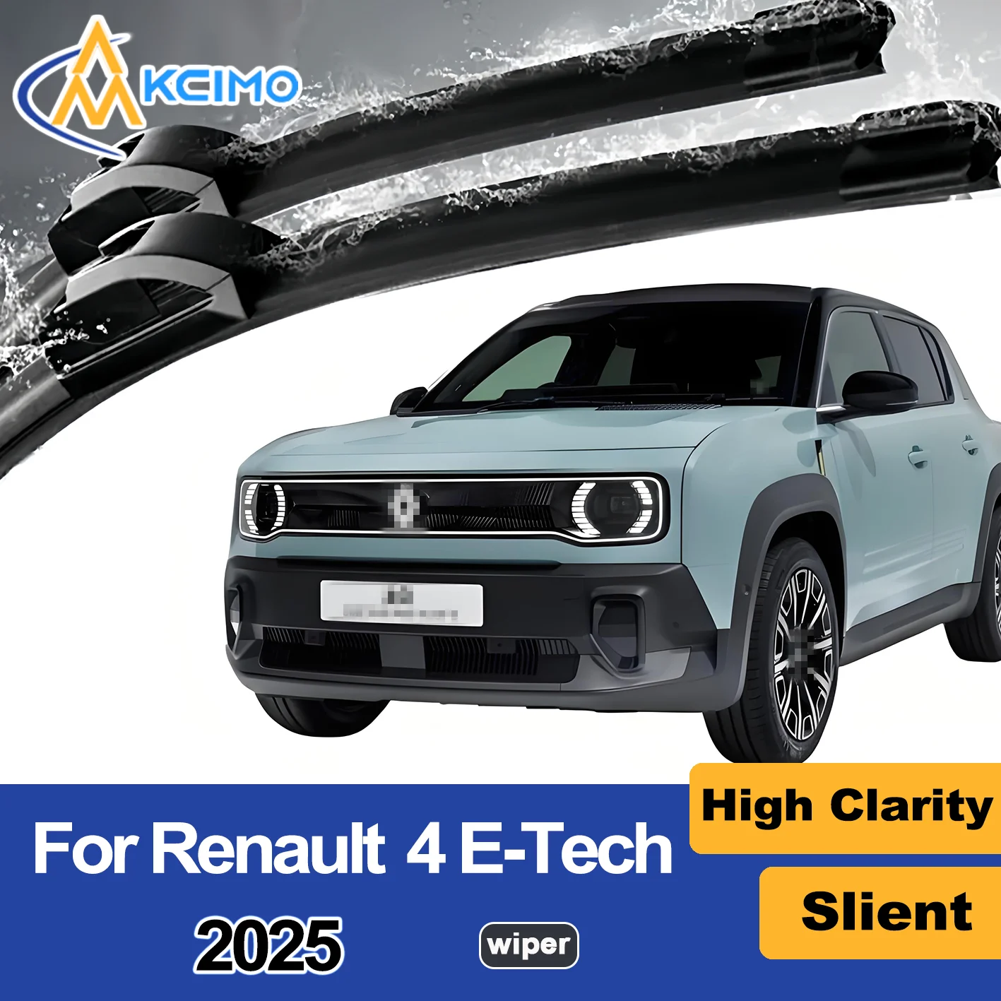 

KCIMO 2PCS New Front Windshield Wiper Blade for Renault 4 E-Tech 2025 Front Windshield Auto Wipers Blade Accessories 2025 year