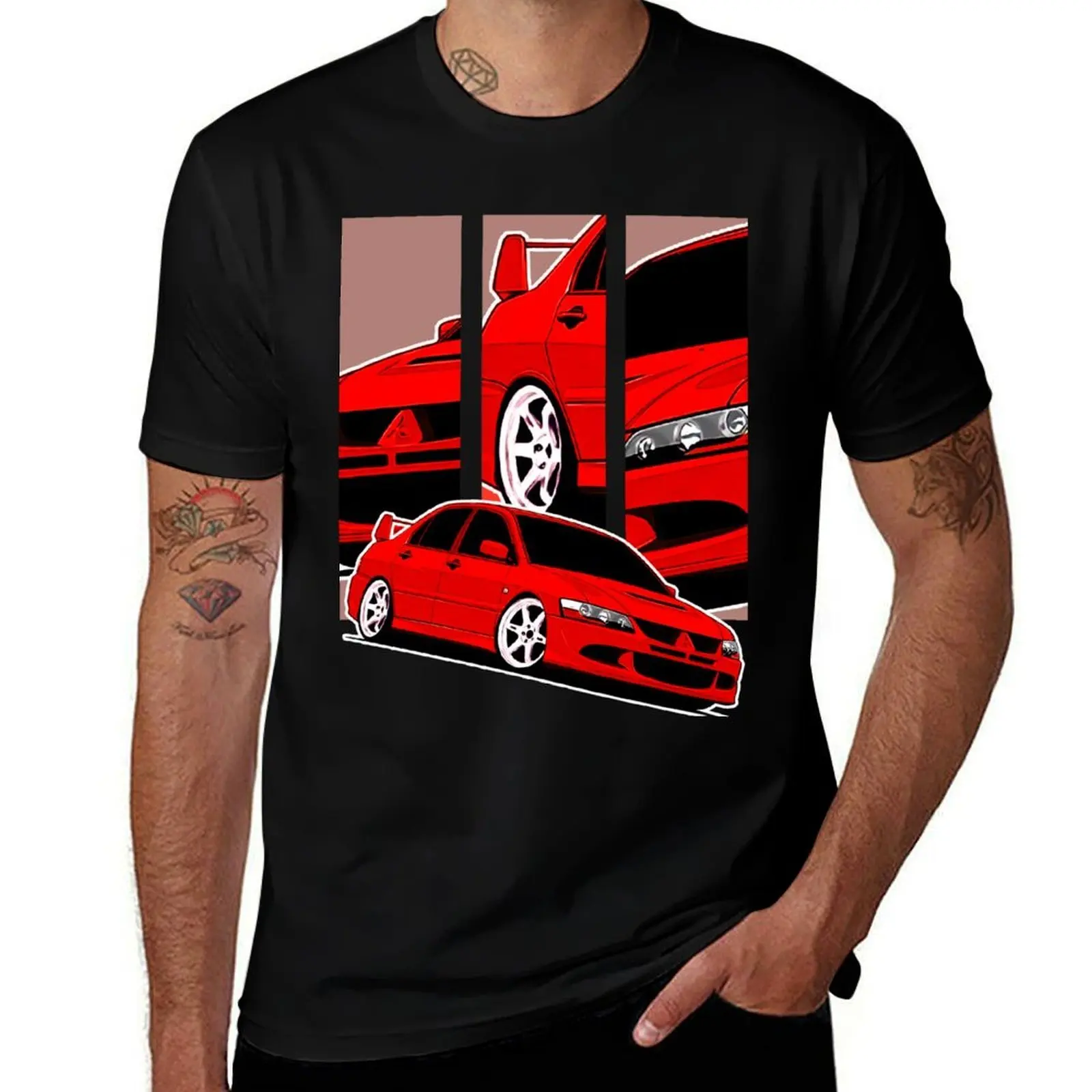 Lancer Evolution VIII T-Shirt Big Size Short Sleeve Casual Top