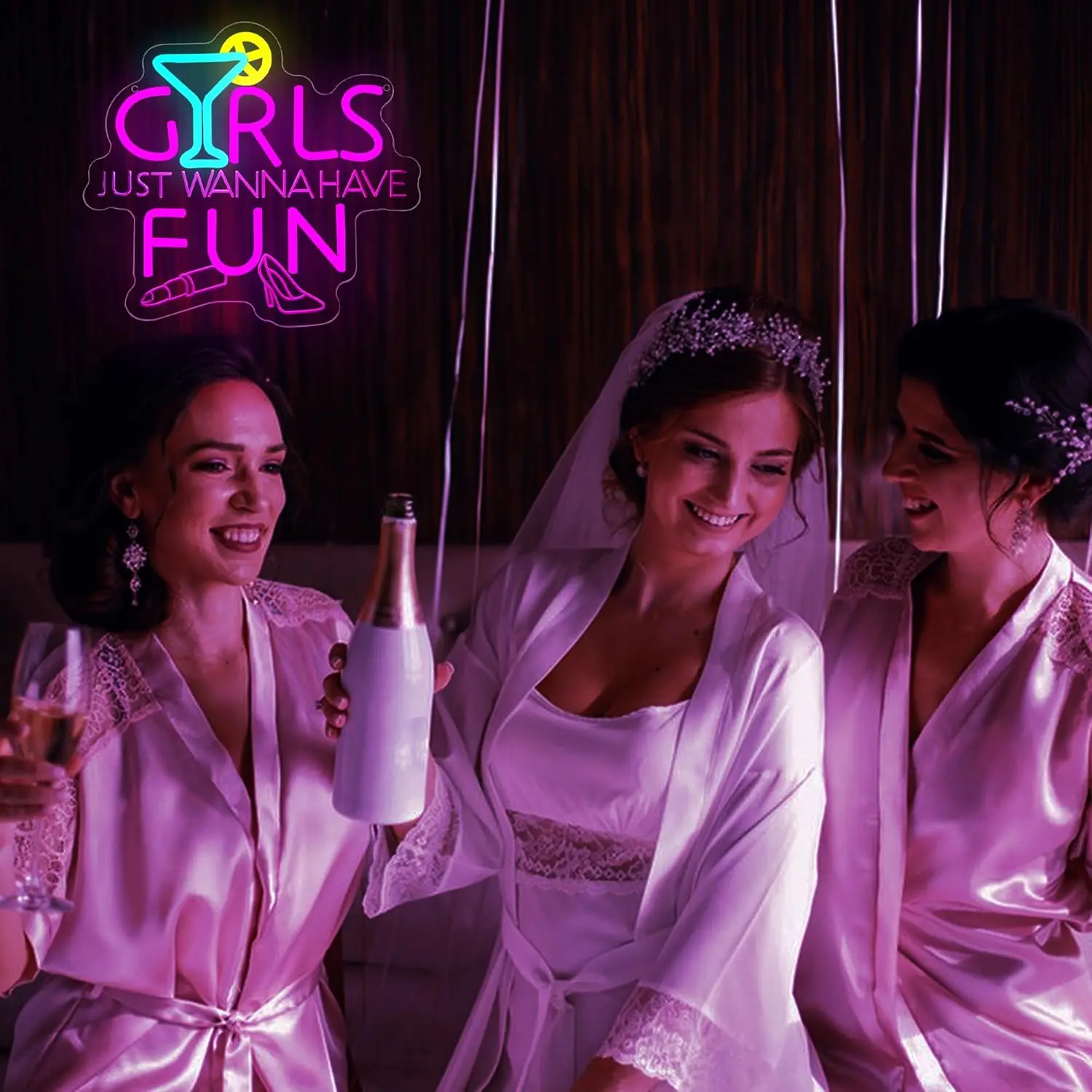 Le ragazze vogliono sono divertenti Insegna al neon Luce al neon a LED per camera da letto Birra Bar Cocktail Club Negozio Decorazioni per feste di matrimonio Regali di compleanno