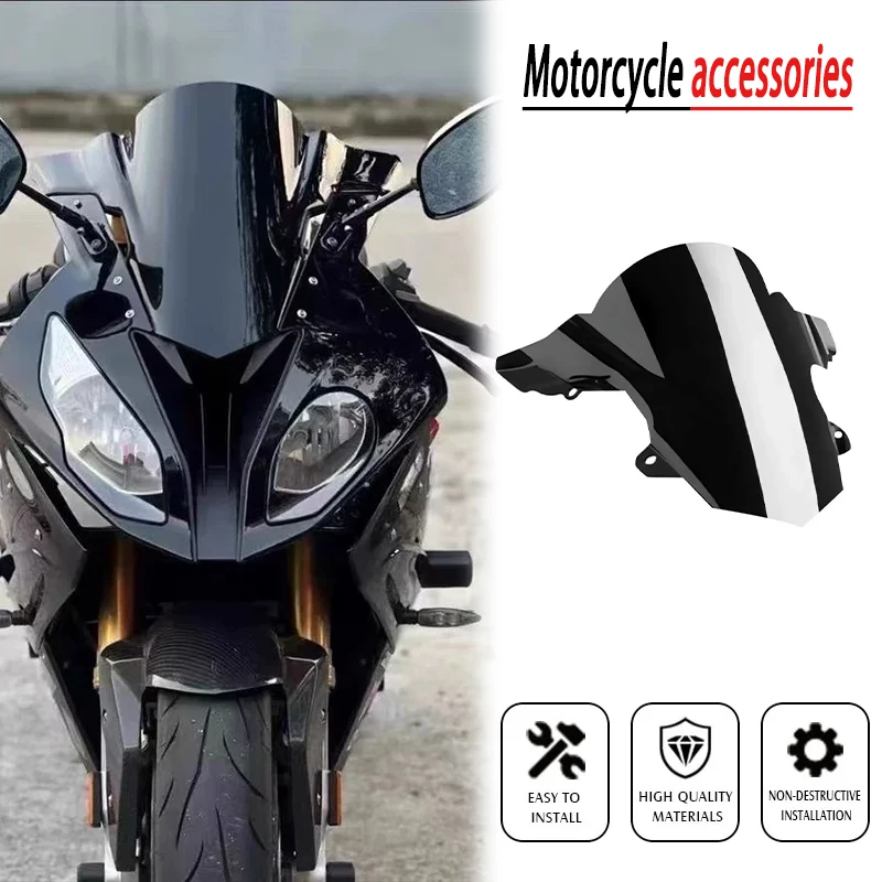 

Motorcycle Accessories Windshield Windscreen Wind Deflector Spoiler Protector For BMW S1000RR S1000 R R 2015 2016 2017 2018