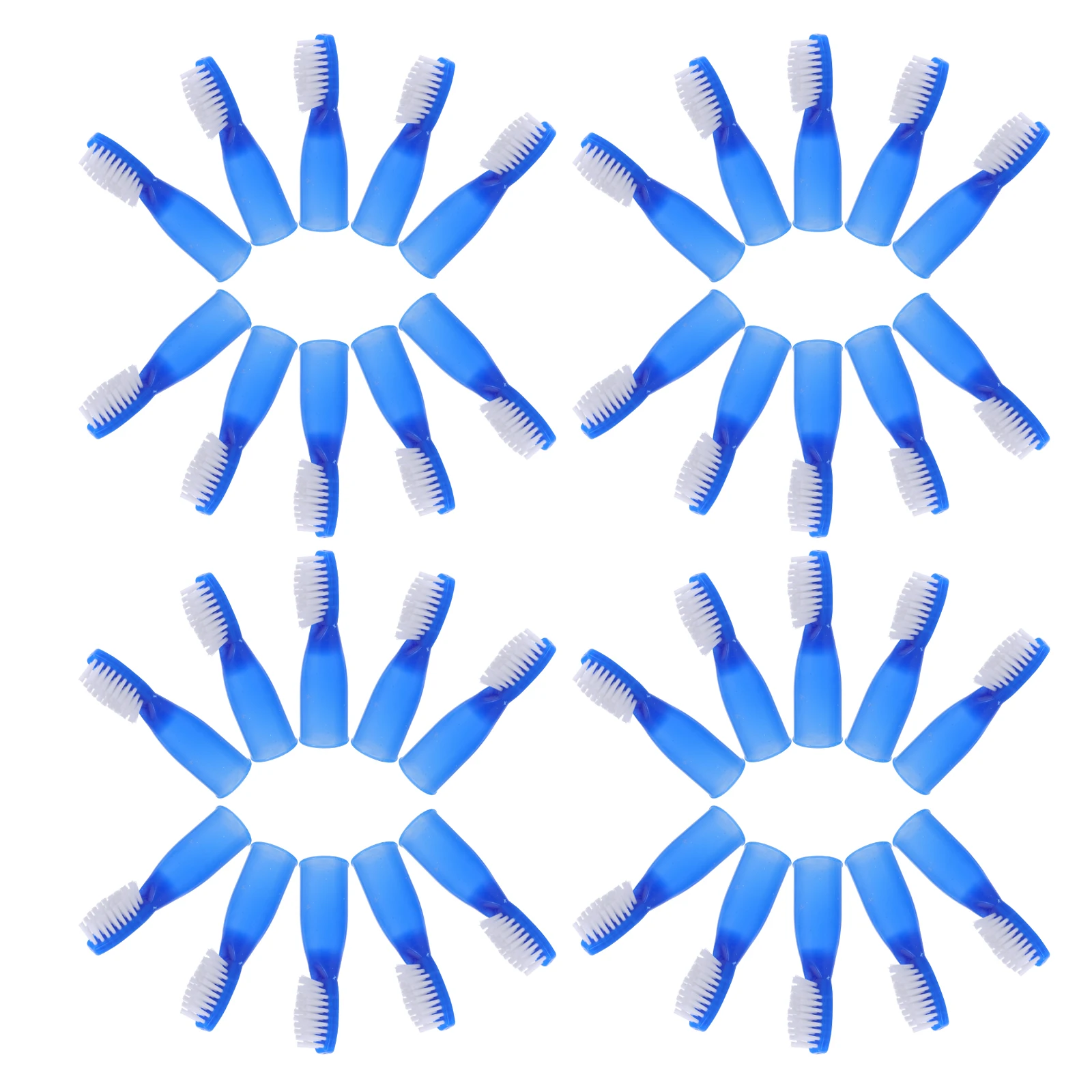 

50pcs Finger Toothbrushes Mini Size Soft Bristles Safety Handle For Teeth Cleaning Portable Travel Camping Institutional Use