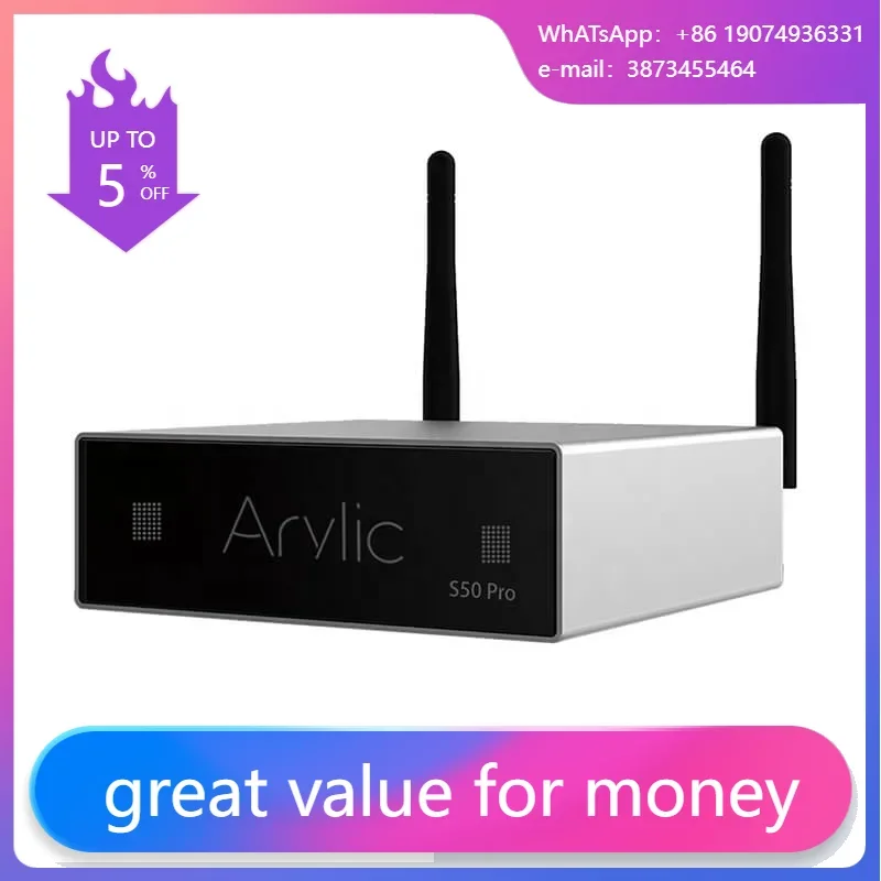 

S50pro+ WiFi BT 5.0 Aptx HD Multifunctional Wireless Stereo Preamplifier Home Audio Full Digital Class D Streamer System