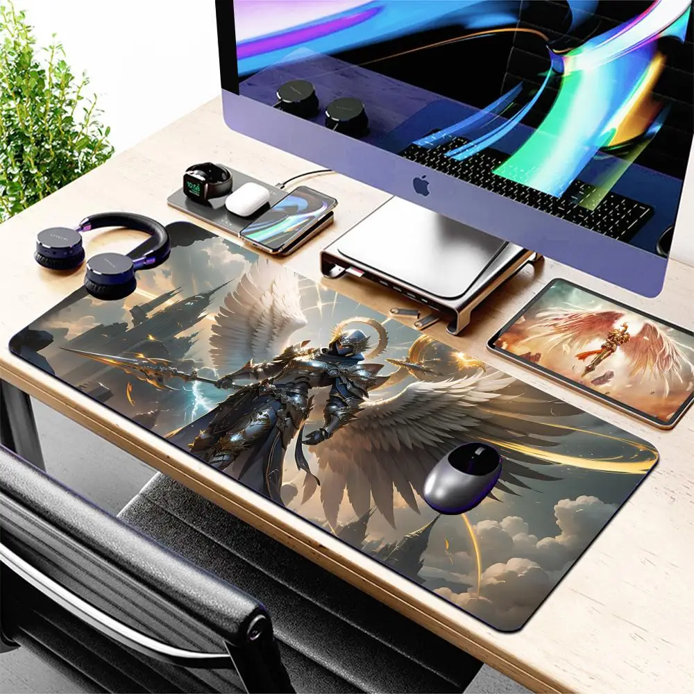 מלאך כנף אביר אופנה גדול כרית שולחן גדול אנימה שולחן עבודה יוקרתי קריקטורה משחקים גיימר מקלדת משרד מחשב כרית