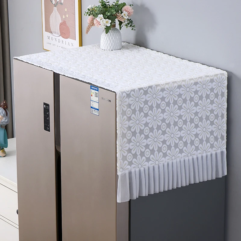 

Modern Simple Sle Single Double Door Lace Frie Waing hine Cover Cloth Dustproof Cover Roll Drum Cover Cloth