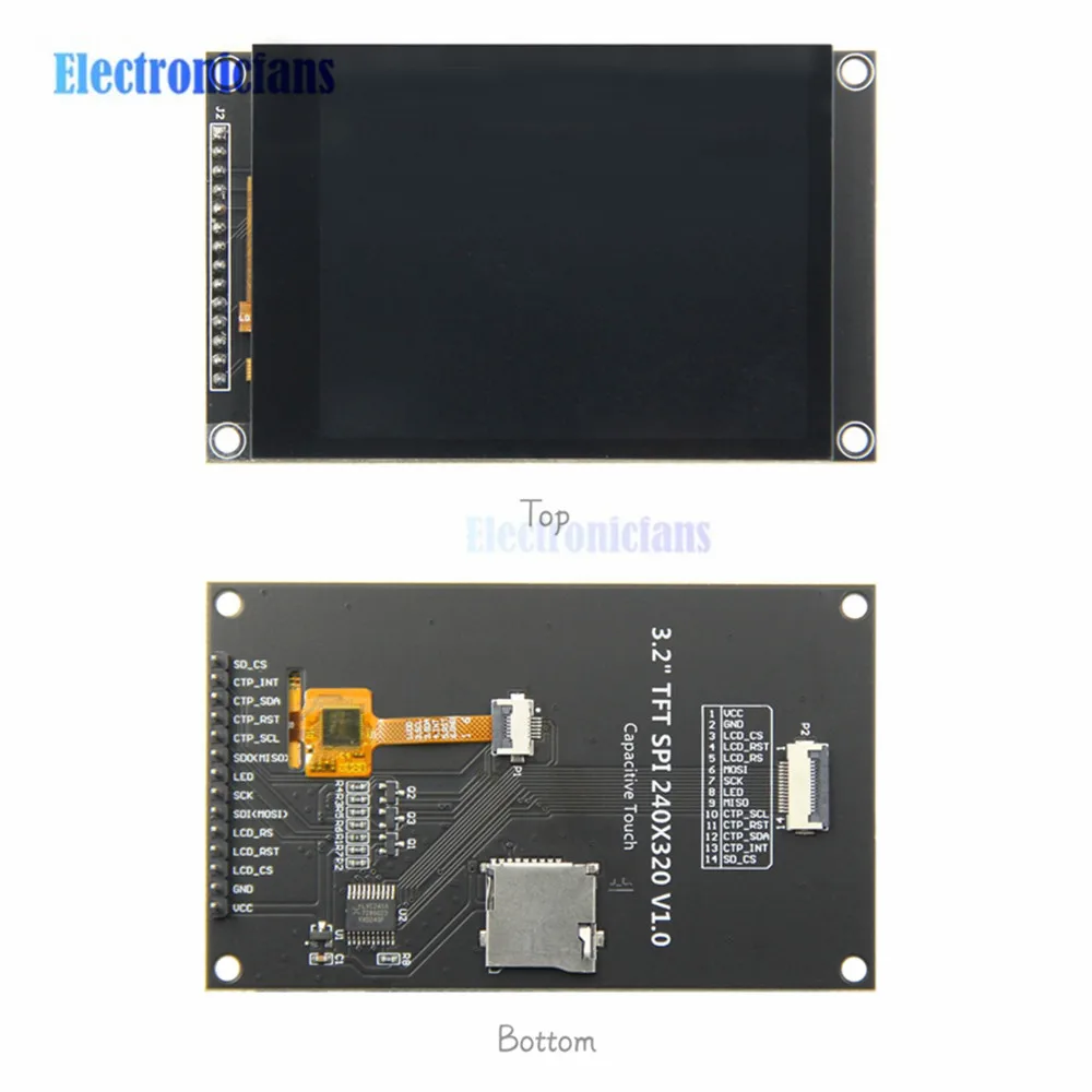 3,2 Zoll TFT LCD Touchscreen-Display-Modul 240*320 SPI Seriell für Arduino R3 Mega2560 Entwicklungsboard – Detail 10