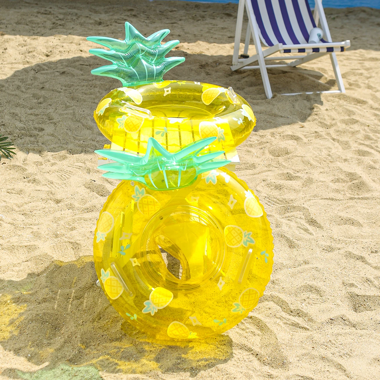 1pc Fruit Party Opblaasbaar Zwembad Drijft Zomer Zwemring, Strand en Zwembad Zwemhulp, Waterveiligheid Gea Strandspeelgoed voor Pool Party