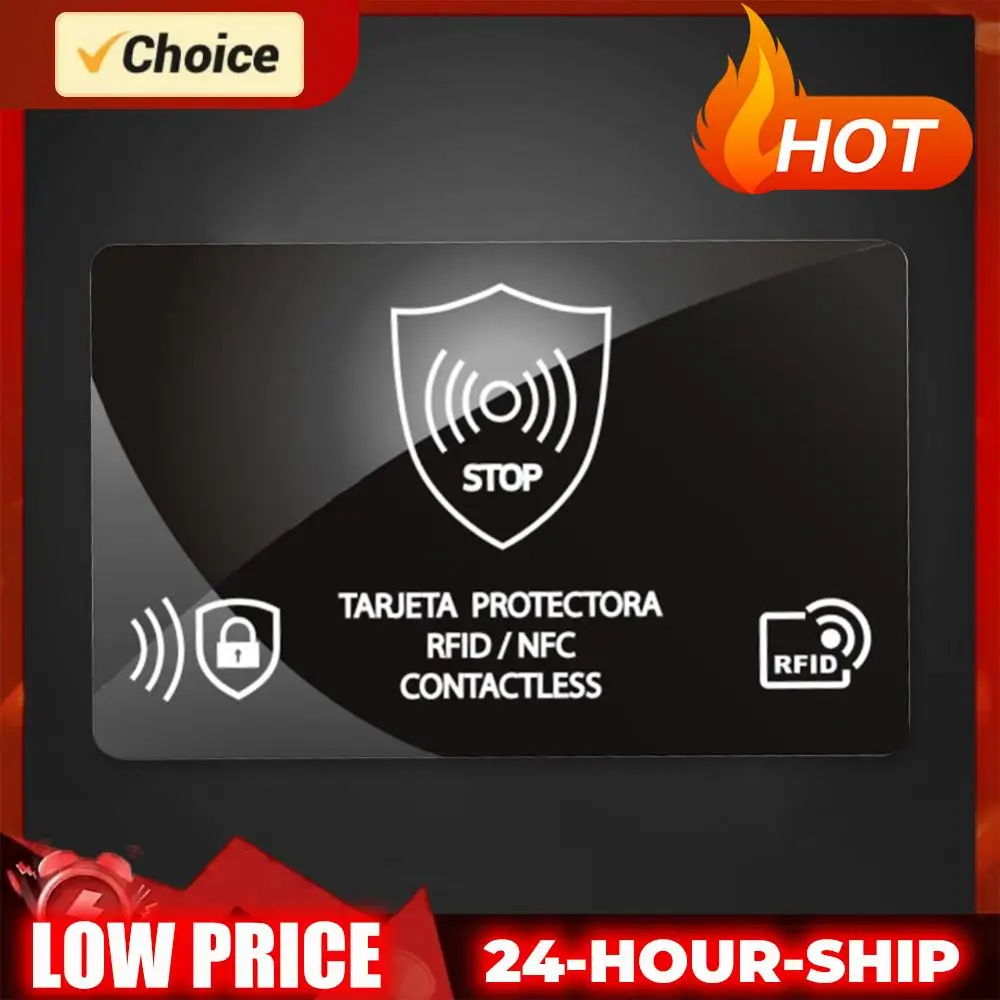 5Pcs RFID Blocking Card One Card Protects Entire Wallet NFC Signal Blocking Card Ultra Thin Portable Credit Card Protector