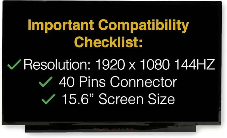 15.6  IPS 144Hz Laptop LCD Screen NE156FHM-NX9 M156NWF9 R4 B156HAN15.K LED Matrix Display Panel FHD 1920x1080 40pin