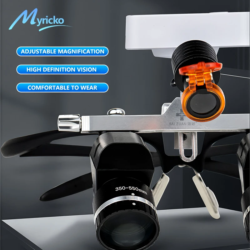 360 Degree Rotatable Angle Dental Magnifying Loupes High Definition Binocular Lens for Dentist Daily Work