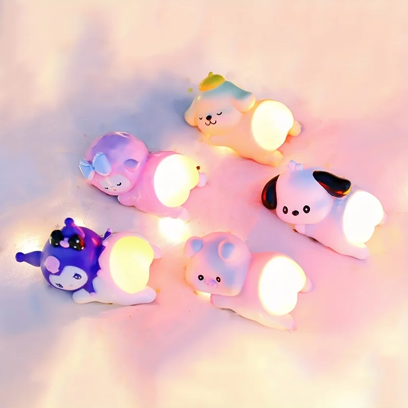 

Desktop cute ornaments Elastic Glowing silicone Bare little butt rabbit pig dog lamb cat children toy kids Sleeping night light