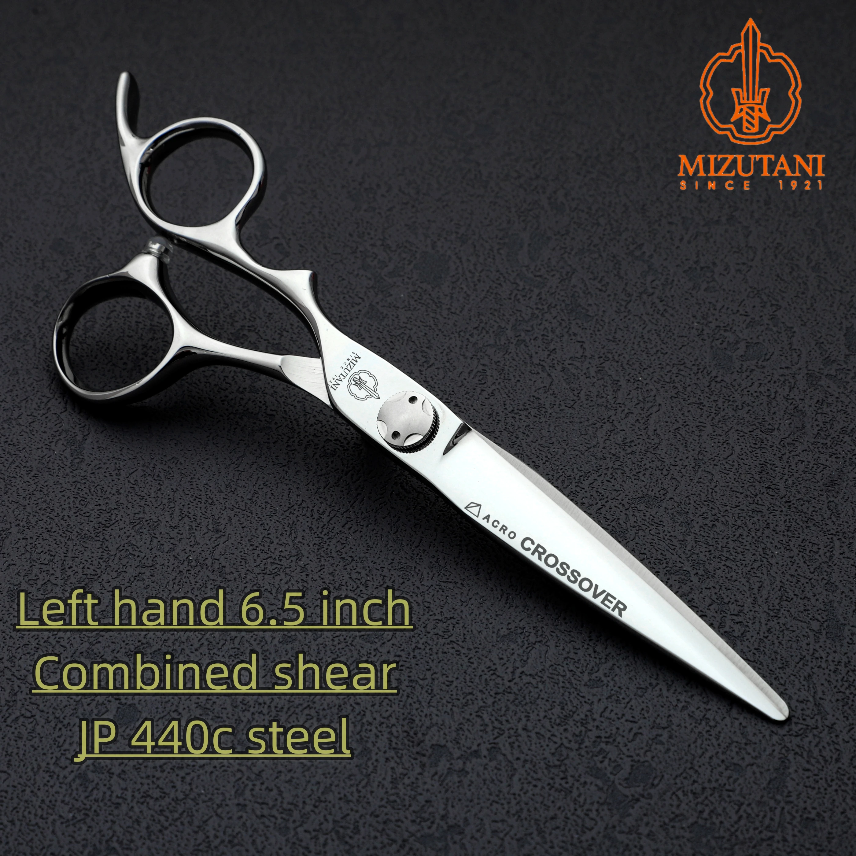 MIZUTANI Left hand sissors professional barber scissors  set of 6.0-6.5-6.8 inch 440C steel barbershop hair cutting tools