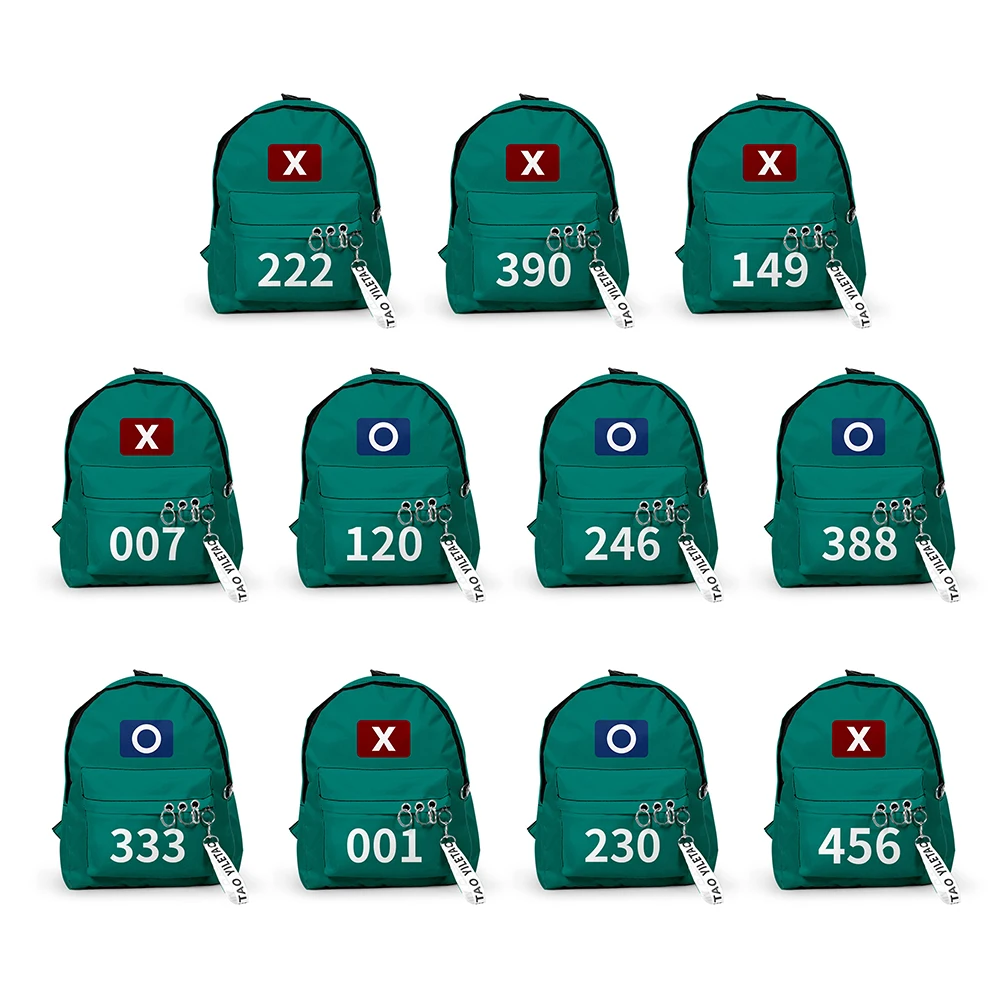 Korea Game Season2 Cosplay Backpack Bags Unisex Solid Printing Shoulder Bags Student Large Capacity School Handbags