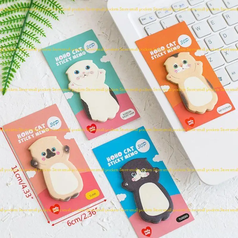 R1WD لطيف لسلسلة القط لزجة ملاحظة رسالة الطالب ملصق N مرات مذكرة الوسادة سكرابوكينغ المدرسة التسمية القرطاسية #6