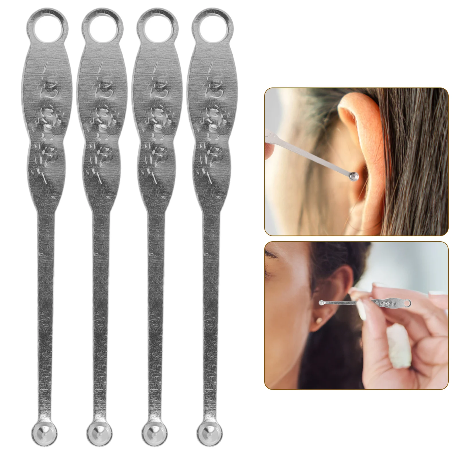 

100 шт., ложка для ушей из нержавеющей стали, прочная, не ржавеющая, легко чистится, противоскользящая, средство для удаления воска, ложка для ушей из нержавеющей стали для домашнего использования