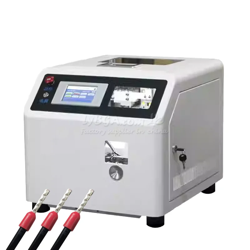 LY-510B التلقائي E أنبوب نوع آلة طرفية مخصصة أقصى طول 12 مللي متر 4 في 1 وظيفة تجريد التواء خيوط العقص