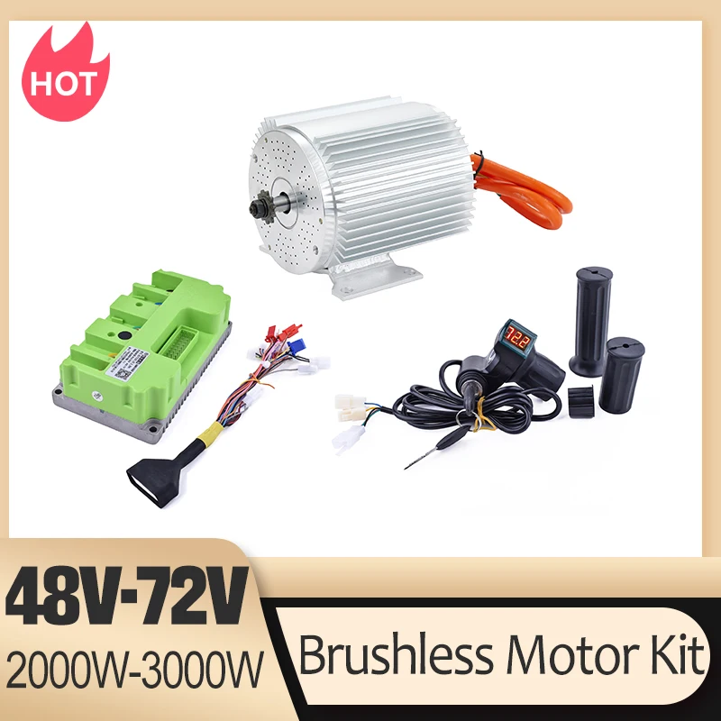 3000W 72V Motor Conversion Kit Electric Brushless Motor High Speed Motor for Ebike Electric Motorcycle ATV 48V 2000W Ebike Kit