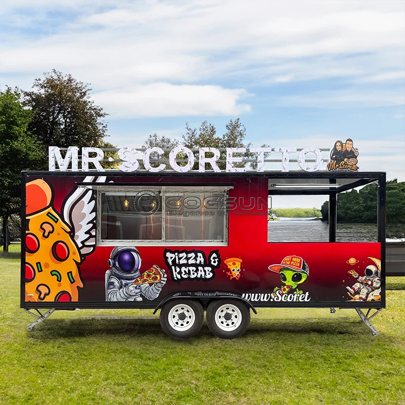 

Прицеп для кофейного киоска с эспрессо-машиной и генератором в комплекте, готовый к работе