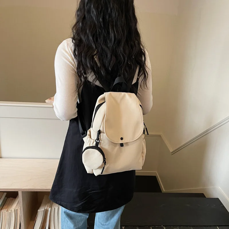 

Fashion Nylon Backpacks for Women 2026 Canvas Bookbag Shoulder Rucksack Japanese College Student School Bag Feminina Mochila