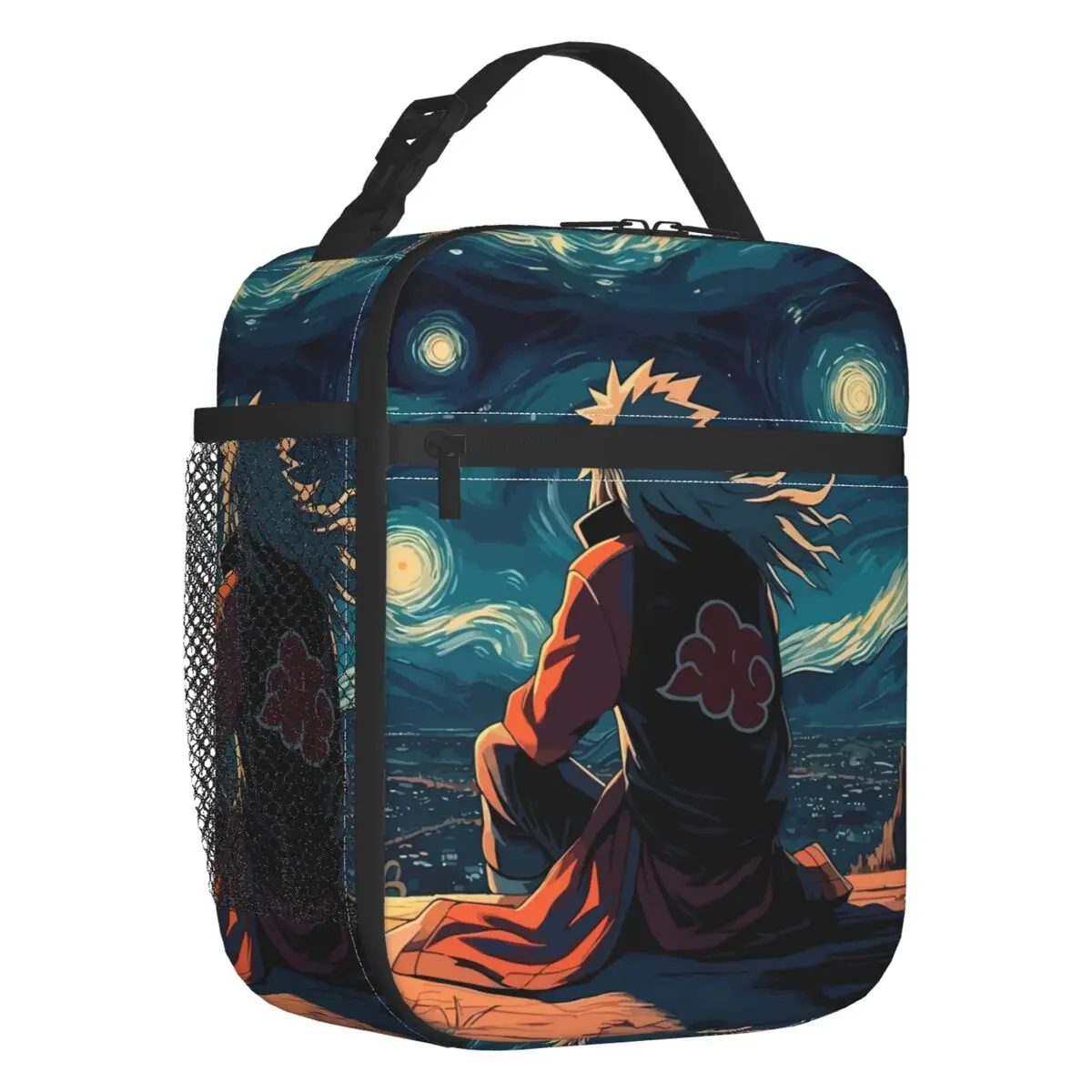 Benutzerdefinierte Naruto Uzumaki Anime Isolierte Lunchtaschen für Arbeit und Schule, auslaufsichere Kühltasche, Thermo-Bento-Box für Männer und Frauen