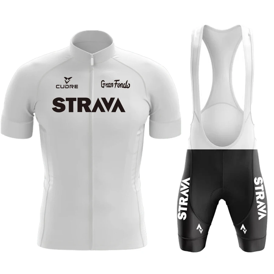 STRAVA Cycling Bib Tricuta Man Sports Clothing Men\'s Bike Uniform Pants Gel Outfit Road Jersey Mtb Male Kit Summer Clothes Suit