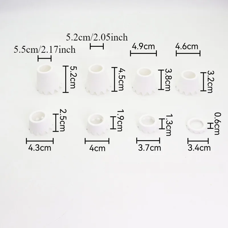 8pcs Plastic Golf Ball Seat Golf tee Plastic base suitable for playing golf balls Multi size ball seat bottom