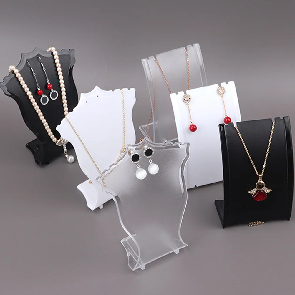 

6Pcs Jewelry Display Stand Elegant Necklace Earring Organizer Practical Shop Store Space Saving Design Jewelry Display Stand