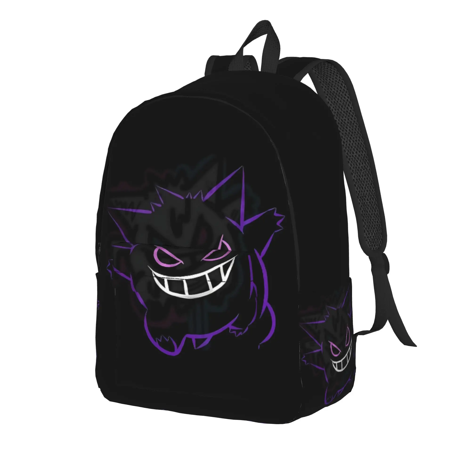 Fashion Pokemon Gengar Backpack  Mochilas Super Quality Office Work Zipper Closure Rucksack