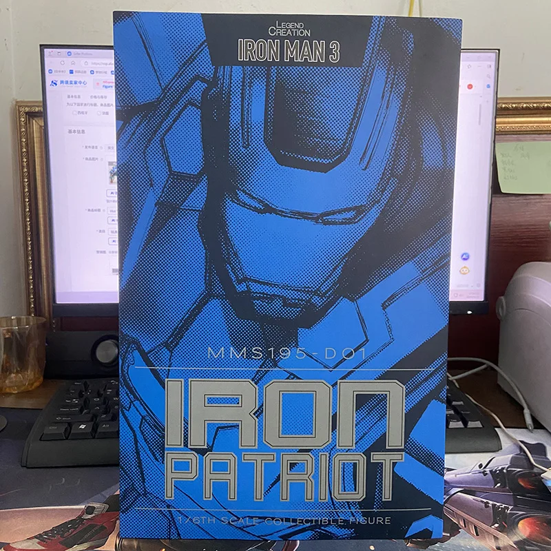

Hot Toys 1/6 Avenger HC Luminescent Iron Man Action Figure Patriot MMS195 Dot 1 War Machine Articulated Model Toy Gift 32cm
