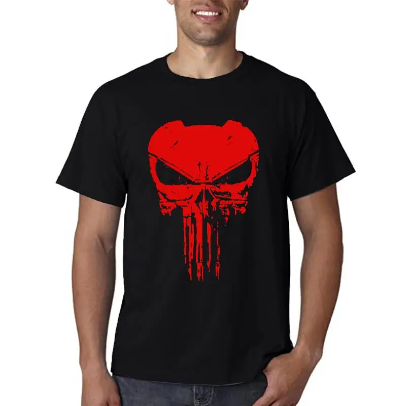 The Punisher Daredevil Skull T Shirt Cotton Tee Cosplay Tops wholesale Tee custom Environmental printed Tshirt cheap wholesale