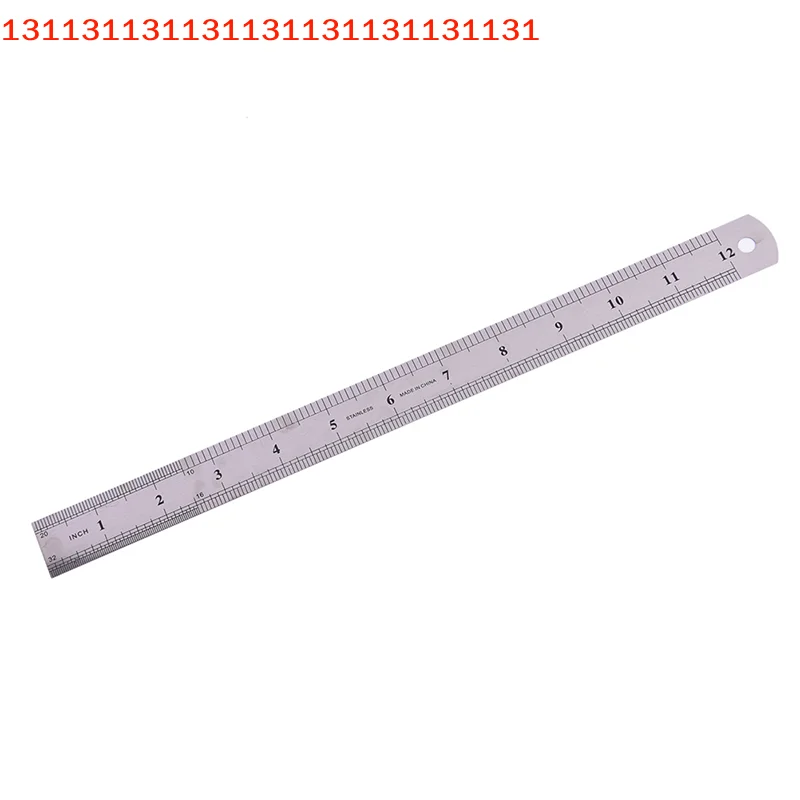 1Pc 30cm Stainless Steel Straight Ruler Office Stationery Measuring Supplies