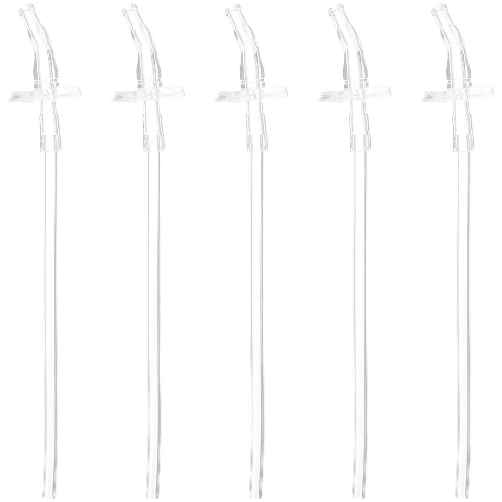5er-Set Silikon-Trinkhalme, wiederverwendbare Trinkhalme für Wasserflaschen, waschbare Ersatzhalme für Trinkbecher, Saftflaschen, Haushalt, Camping