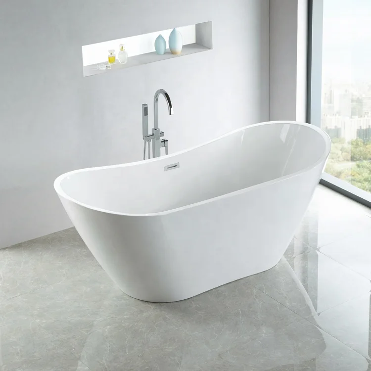 Modern Design Freestanding Bath Tub White Acrylic Bathtubs