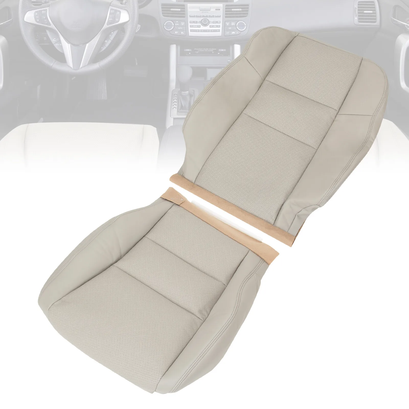 For 2007 - 2012 Acura RDX Driver Passenger Perforated Leather Seat Cover