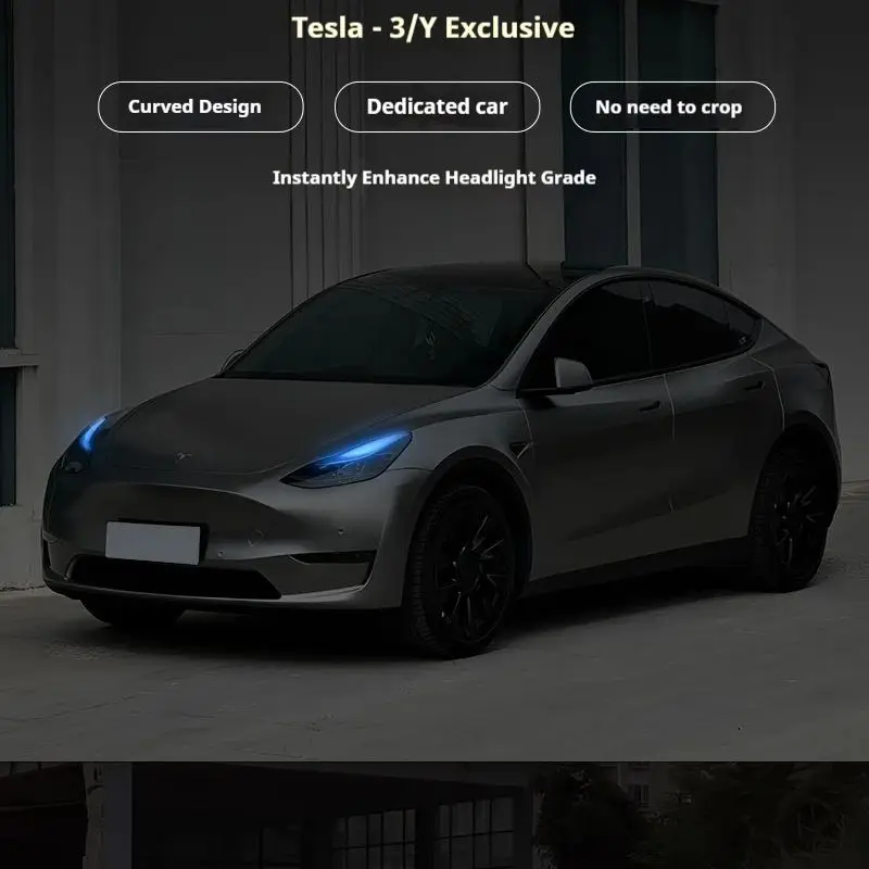 ل تسلا Model3 Y المصباح تغيير لون فيلم النهار تشغيل ضوء المضادة للخدش واقية ديكور فيلم ملحقات السيارة