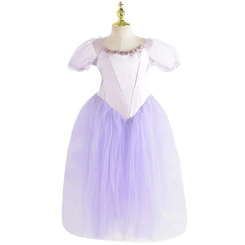 

Girls Professional Ballet Tutu Long Dress Kids White Swan Ballet Dress Performance Dance Ballerina Costume Children For Girls