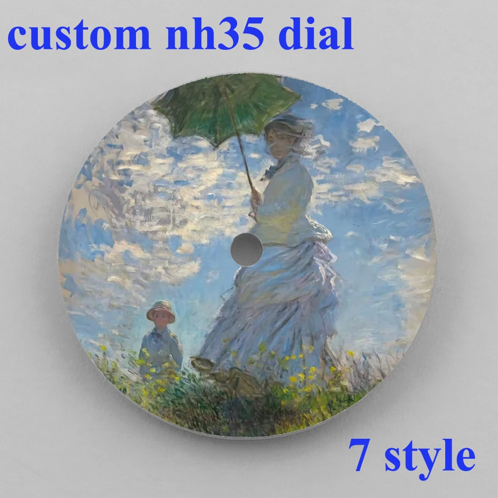 28.5mm Watch Dial Custom Pattern Dial nh35 Dial Color Printing nh35 Watch Face DIY dial Fit NH35/36 Movement Watch Parts