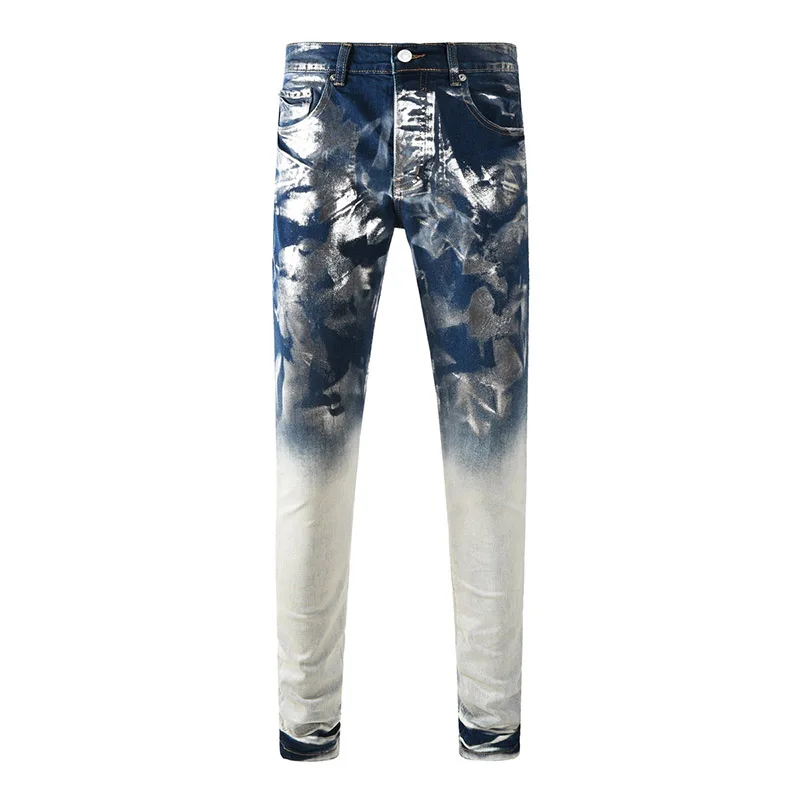 

Мужские джинсы Coold Boys High Street: синие, рваные, с эффектом потертости, стрейч, зауженный крой, с серебристыми пуговицами
